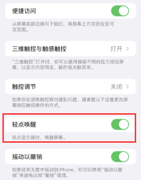 鹤城苹果授权维修站分享iPhone轻点无法唤醒怎么办