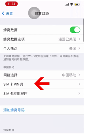 鹤城苹果14维修网分享如何给iPhone14的SIM卡设置密码 