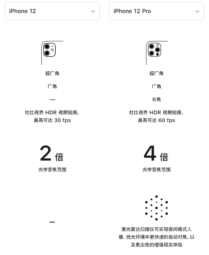 鹤城苹果手机维修分享苹果 iPhone 12 与 iPhone 12 Pro 选哪款 